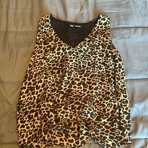 Zara leopard print tank top